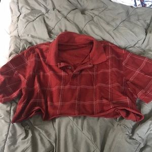Cropped Red Polo